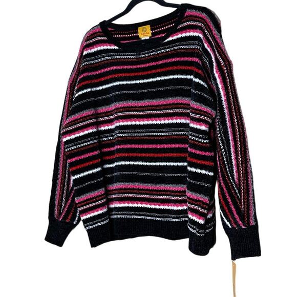 Ruby Rd Woman Sweater, Striped Cozy Sweater, Plus Size - Picture 7 of 7